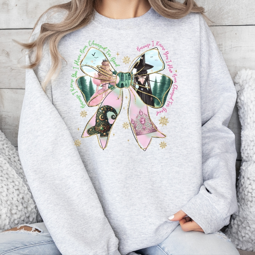 Wicked The Musical Changed for Good Cozy Graphic Crewneck Sweatshirt NEW